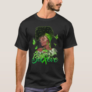 Camiseta Mulheres Negras Acreditam que a Fita Verde da Para