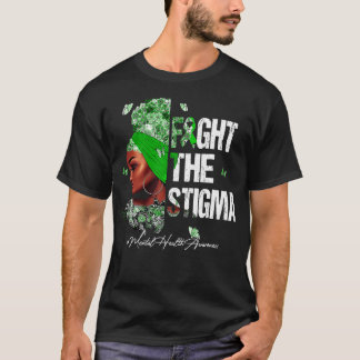 Camiseta Mulheres Negras Combatem A Saúde Mental Estigmátic