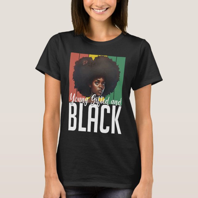 Camiseta Mulheres Negras e Jovens para a História Negra Mês (Frente)