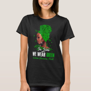 Camiseta Mulheres Negras Em Junho Vestimos Escoliose Verde 
