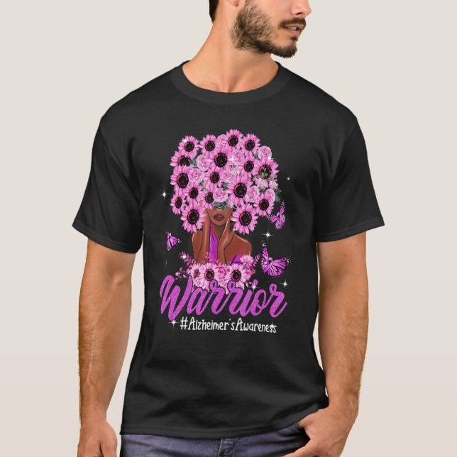 Camiseta Mulheres Negras Guerreiras Cabelo de Girassol Alzh (Frente)