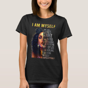 Camiseta Mulheres Negras Mágicas Negras Sou Eu Própria Afro