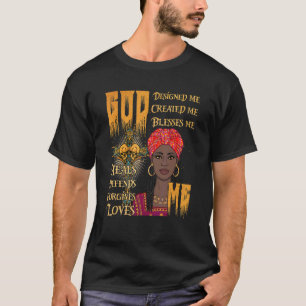 Camiseta Mulheres Negras me Deus abençoe defensora dos cura