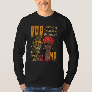 Camiseta Mulheres Negras me Deus abençoe defensora dos cura