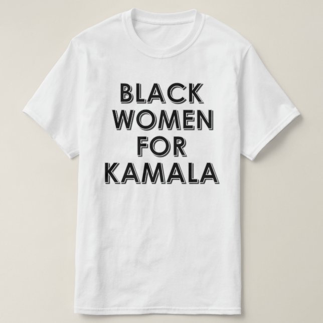 CAMISETA MULHERES NEGRAS PARA KAMALA (Frente do Design)