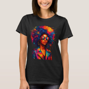 Camiseta Mulheres negras Rainha Afro Africana Melanina G pi