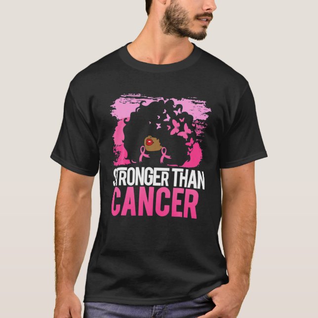 Camiseta Mulheres Negras Rainhas Mais Fortes Que O Cancer R (Frente)