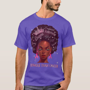 Camiseta Mulheres Negras Rainhas Mais Fortes Que O Cancer R