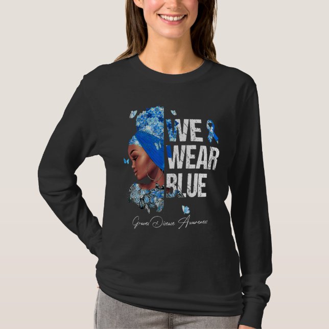 Camiseta Mulheres Negras Vestimos a Consciência da Doença d (Frente)