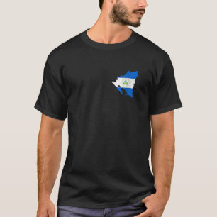 Camiseta Mulheres Nicarágua Mapa e bandeira Nicarágua