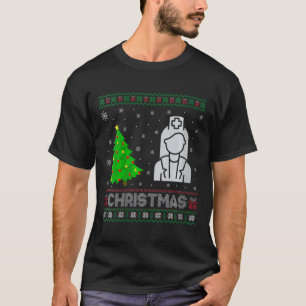 Camiseta Mulheres Nicu Enfermeira Xmas Tree Iluminando Febr