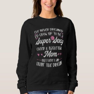 Camiseta Mulheres no Basquete Gráfico Cheio Mamãe Cheerl