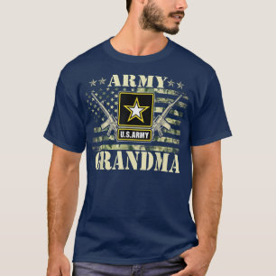 Camiseta Mulheres no Exército Vovó Estados Unidos Bandeira
