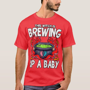 Camiseta Mulheres No Halloween Esta Bruxa Está Criando Um B