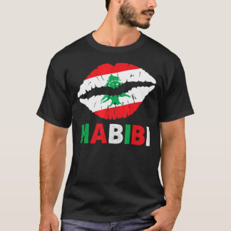 Camiseta Mulheres No Líbano Habibi Dizendo Lábios No Líbano