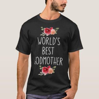 Camiseta Mulheres no Mundo Melhor Madrinha Gota Floral