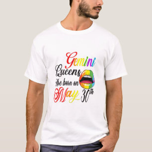 Camiseta Mulheres No Rainbow Lip Queens São Nasceres Em Ma