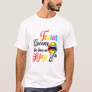 Camiseta Mulheres No Rainbow Lip Queens São Nasceres Em Ma