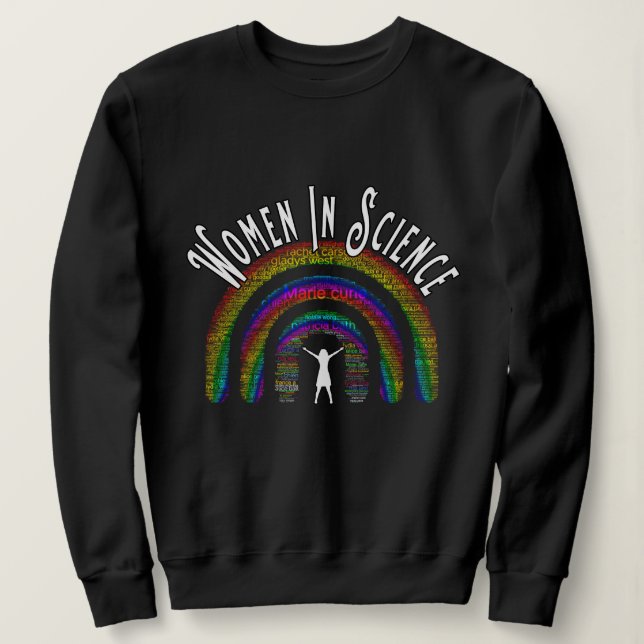 Camiseta Mulheres no Rainbow Word Fill Design (Frente do Design)