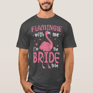 Camiseta Mulheres Noiva Flamingo Bridal Festa de solteira N