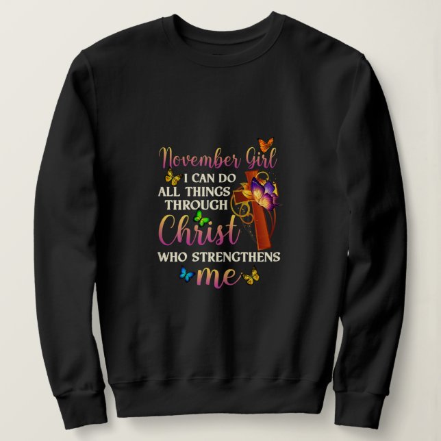 Camiseta Mulheres Novembro Menina Feliz Aniversário Para Mi (Frente do Design)