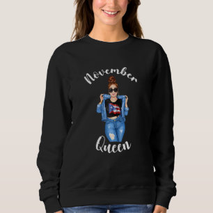 Camiseta Mulheres Novembro Rainha Porto-riquenha Legal Lati