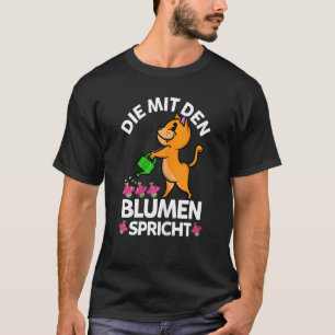 Camiseta Mulheres O Florista Gato Jardineira Fala Com O Fl