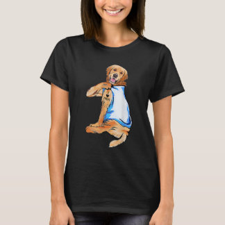 Camiseta Mulheres Oferecem Ouro De Retriever Cachorro Tatua