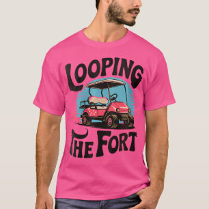 Camiseta Mulheres Olhando O Carrinho De Golfe Forte Acampan