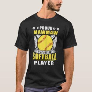 Camiseta Mulheres Orgulham Mawmaw De Um Jogador De Softball