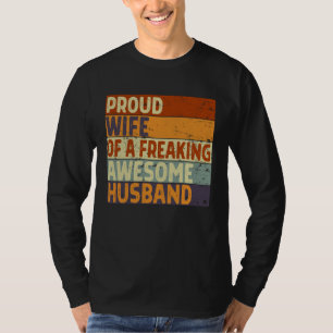 Camiseta Mulheres Orgulhosa Esposa de um Marido Incrível