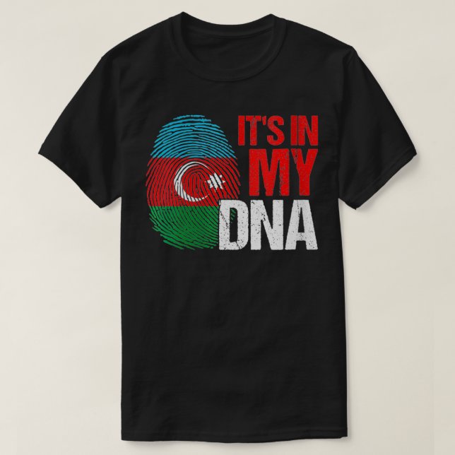 Camiseta Mulheres Orgulhosas Azerbaijão Está no Meu DNA Aze (Frente do Design)