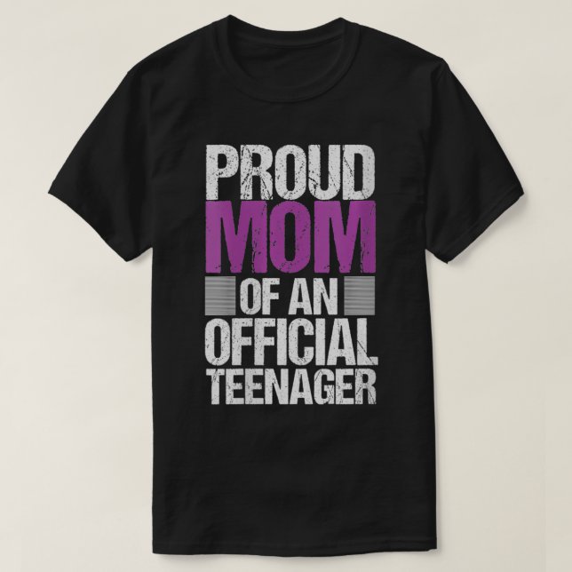 Camiseta Mulheres Orgulhosas Mãe de Adolescente Oficial Mãe (Frente do Design)