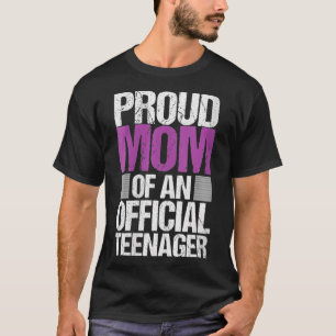 Camiseta Mulheres Orgulhosas Mãe de Adolescente Oficial Mãe