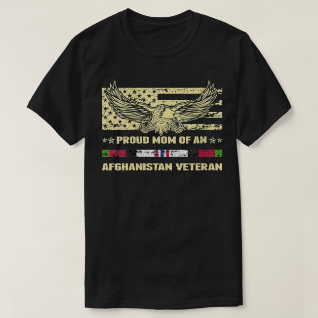 Camiseta Mulheres Orgulhosas Mãe De Uma Militar Veterana Do (Frente do Design)