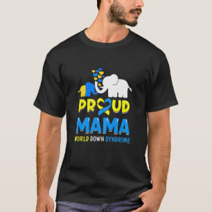 Camiseta Mulheres Orgulhosas Mama Mundo em Baixo Sindroma S