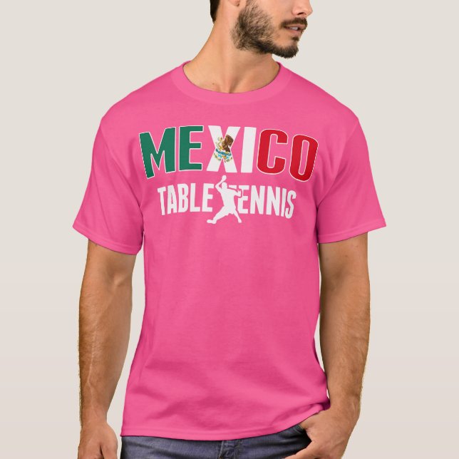 Camiseta Mulheres Orgulhosas México Mesa Tênis Fãs de Jerse (Frente)