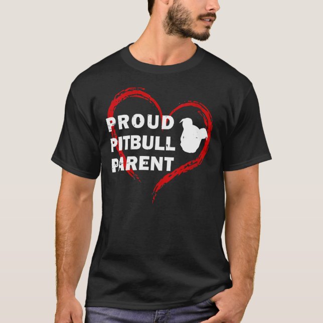 Camiseta Mulheres Orgulhosas Pitbull Parente Engraçado Pitb (Frente)