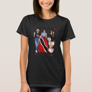 Camiseta Mulheres Orgulhosas Porto Rico Trinidad e Roots Na