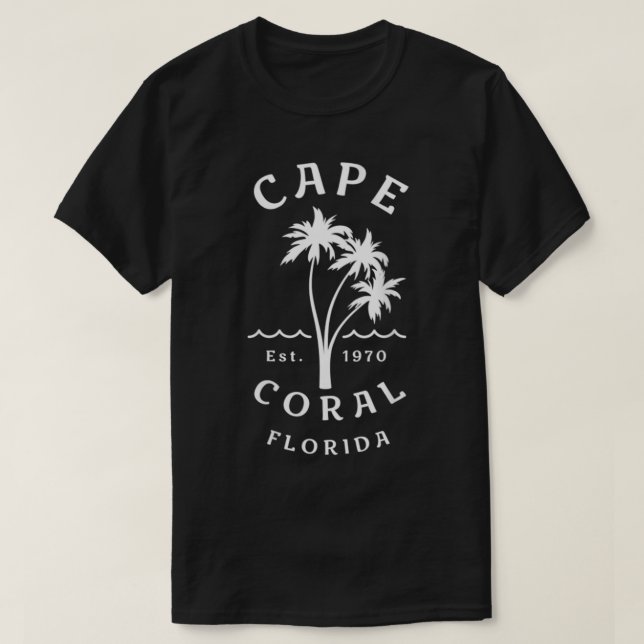 Camiseta Mulheres Originais de Cabo Coral, Flórida, Praias  (Frente do Design)