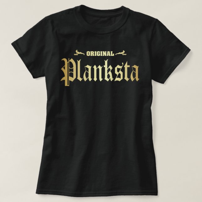 Camiseta Mulheres Originais Planksta Planster Planster Plan (Frente do Design)