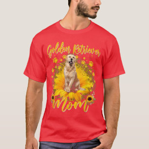 Camiseta Mulheres Ouro de girassol Retriever Mãe Cachorro L