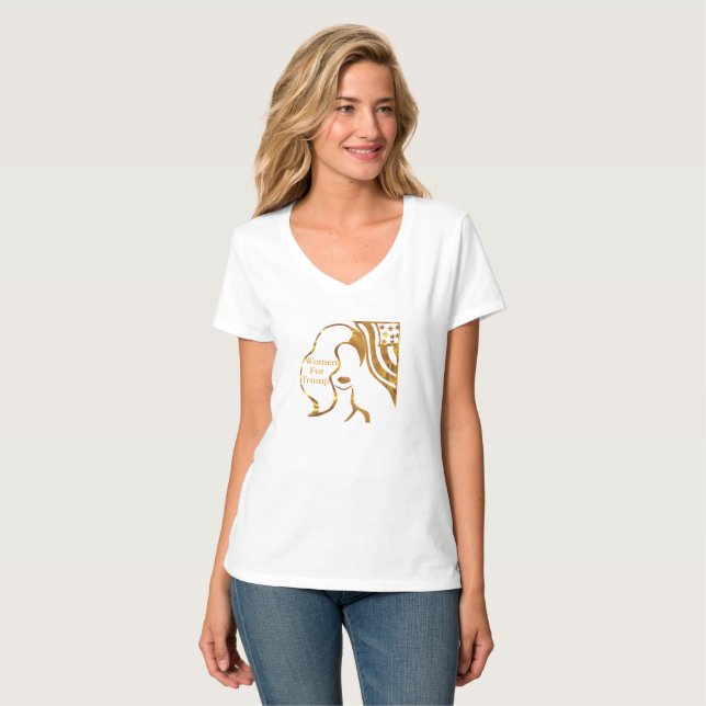 CAMISETA MULHERES PARA TRUMP (Frente Completa)