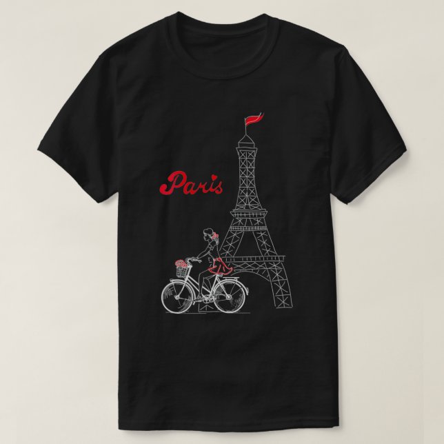 Camiseta Mulheres Paris Cidade Do Amor Torre Eiffel Euro (Frente do Design)