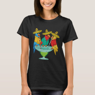 Camiseta Mulheres Parrot Cinco De Mayo Funny Bebendo Tequil