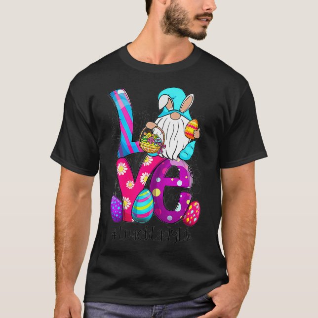 Camiseta Mulheres Páscoa Dia Gnomo Amor Almoço Senhora Coel (Frente)