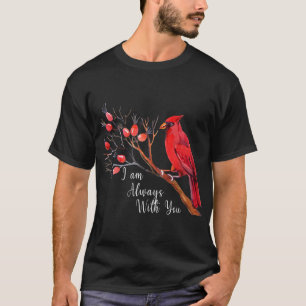 Camiseta Mulheres Pássaros Cardinais Estou Sempre Com Você,