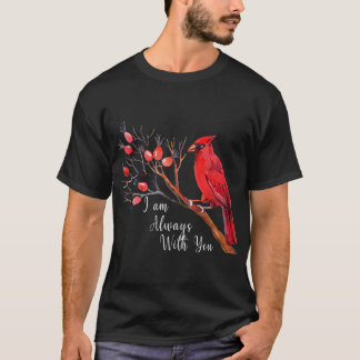 Camiseta Mulheres Pássaros Cardinais Estou Sempre Com Você,