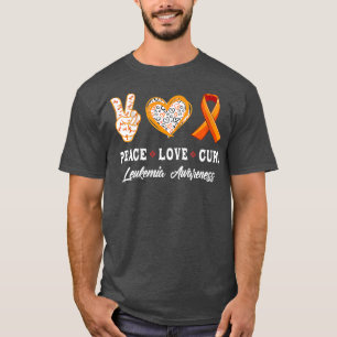 Camiseta Mulheres Paz Amor Curam Leucemia Homens mulheres
