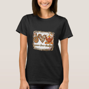 Camiseta Mulheres Paz Amor Graças à Aut de Ação de Graças